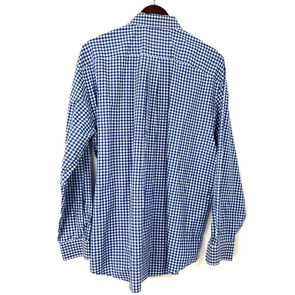 Vineyard Vines Mens Shirt Sz XL Cooper Fit Gingham Blue Check Performance 1134H4 - Picture 6 of 11